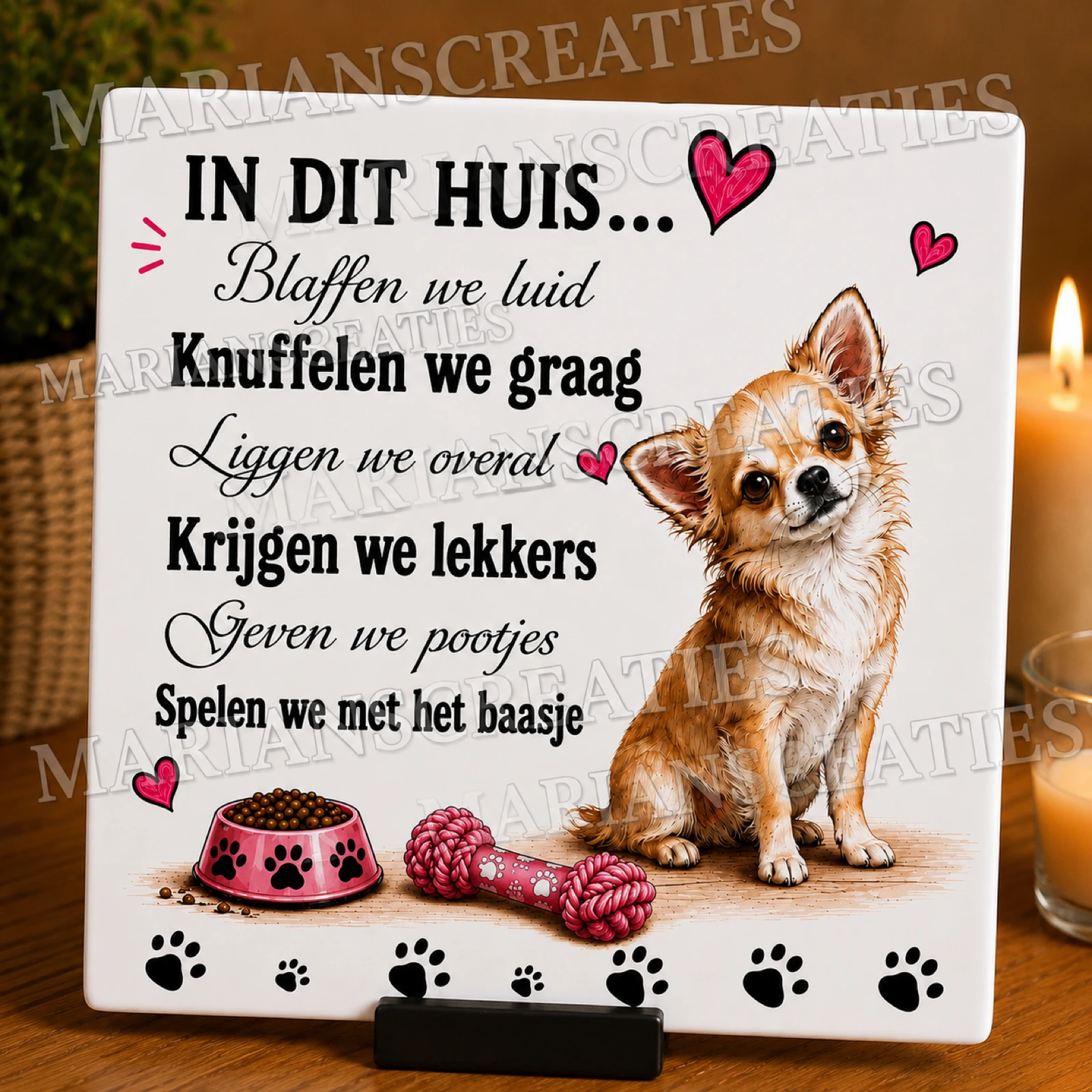 Llindos baldosas de perros con frase – photo 4